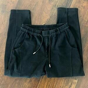 Stylish Black Joggers with Elastic Waistband 26x22‎ Y2K Athleisure Streetwear